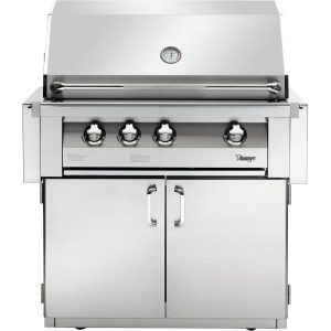 Vintage Grills 36 Inch Stainless Steel Natural Gas Grill with 2-Door Cart - VBQ36G-N-1-KIT