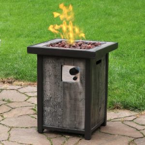 20 Inch Square Steel Propane Fire Pit Table in by Ultimate Patio