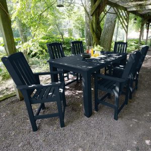 Hart Lane 7 Pc Recycled Plastic Rectangular Counter Height Dining Set in Federal Blue by Lakeview Outdoor Designs