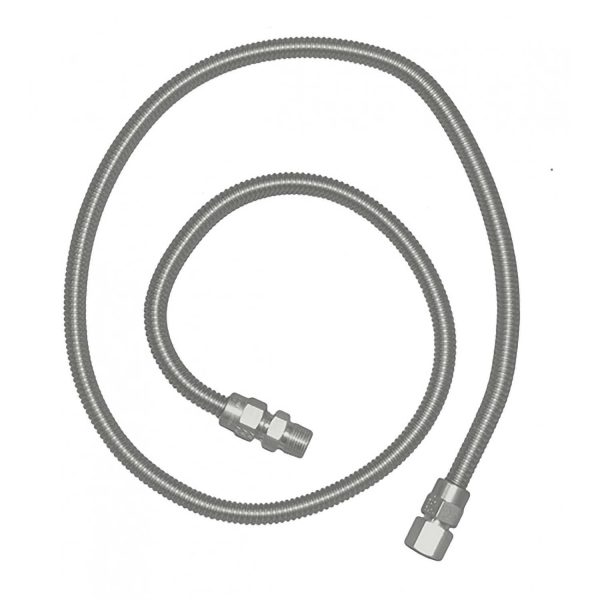 RCS Stainless Flex Hose 48  1/2 Male & 1/2 Female w/Flare Nuts - SSFLEX8448