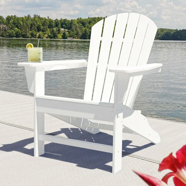 South Beach Recycled Plastic Adirondack in White by POLYWOOD