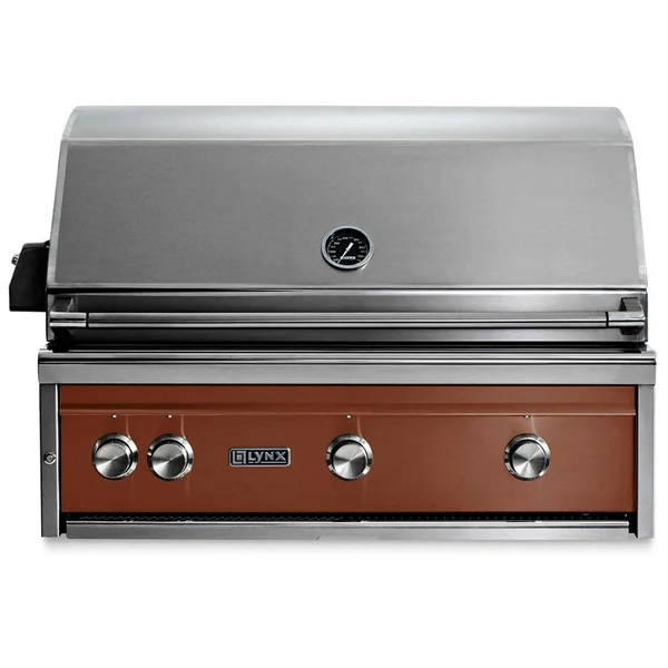 Lynx Professional 36 Inch Built-In Propane Grill w/ Rotisserie in Sierra - L36R-3-SILP