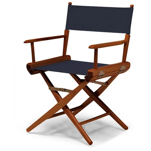 World Famous Dining Height Director Chair By Telescope Casual - Walnut/Navy