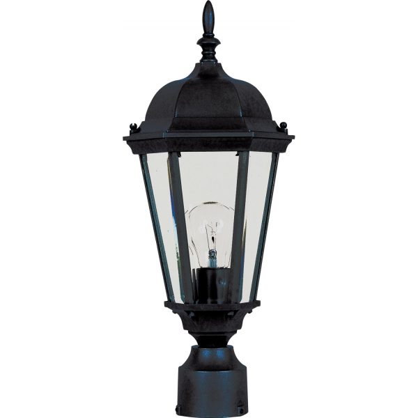 Maxim Westlake One Light 19-Inch Outdoor Post Light - Black - 1001BK