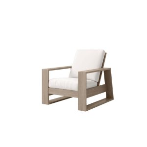 Novara Aluminum Club Chair in Flax/Natural White by Ebel