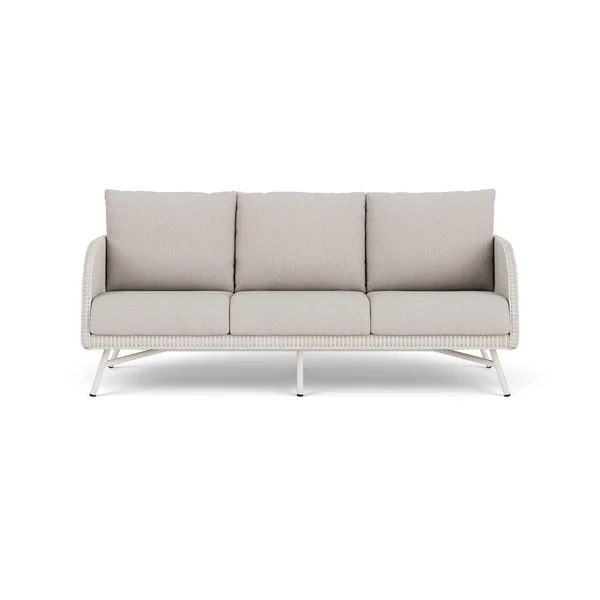 Essence Lloyd Loom Sofa in Antique White/Remy Cloud by Lloyd Flanders