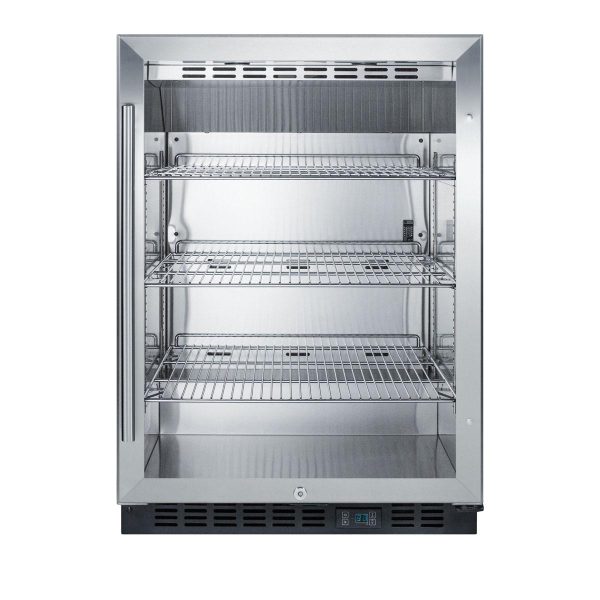 Summit Commercial 24-Inch 5.0 Cu. Ft. Beverage Center With Professional Handle - Black Cabinet - SCR610BL