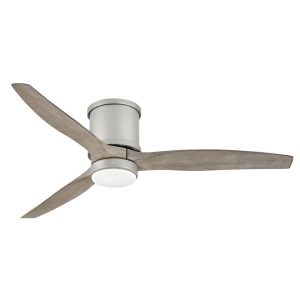 Hinkley Lighting Hover Flush 52-Inch LED Indoor / Outdoor Ceiling Fan - Brushed Nickel - 900852FBN-LWD