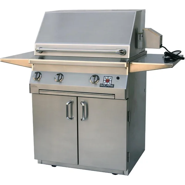 Solaire 30 Inch All Infrared Natural Gas Grill With Rotisserie On Standard Cart - SOL-AGBQ-30CIR-NG