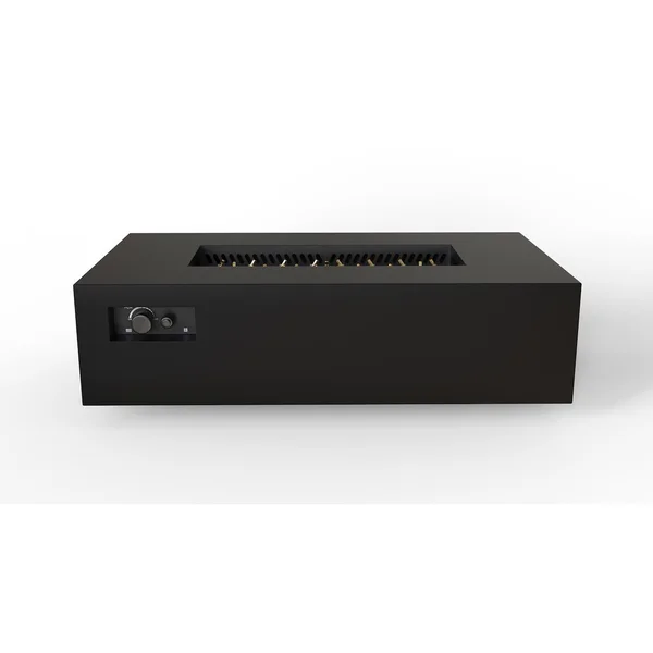 AON 60 Inch Rectangular Powder Coated Steel Natural Gas Fire Pit Table in Black by Warming Trends