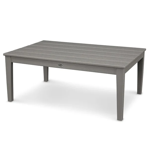 Newport 42 X 27 Inch Rectangular Recycled Plastic Coffee Table in Slate Gray by POLYWOOD