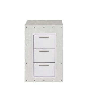 BBQGuys Signature 24-Inch Ready for Finish Outdoor Kitchen Module w/ Blaze 15-Inch Triple Drawers