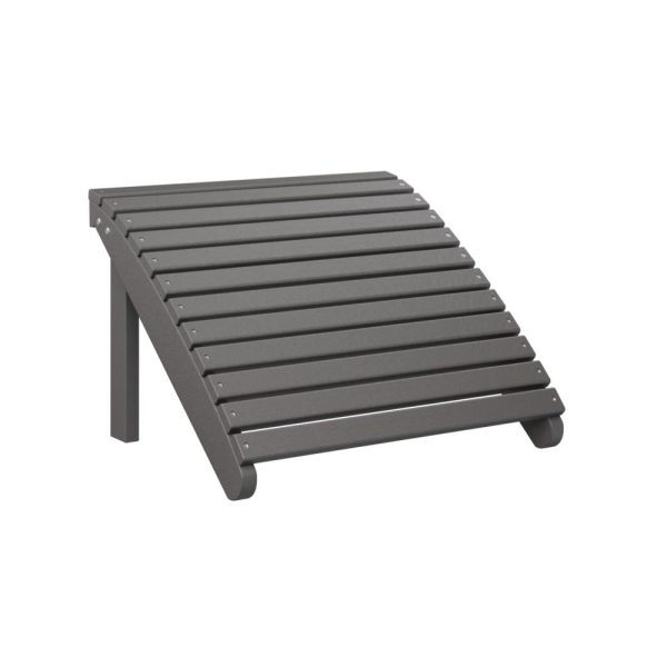 Recycled Plastic Adirondack Ottoman in Smoke Gray by Berlin Gardens