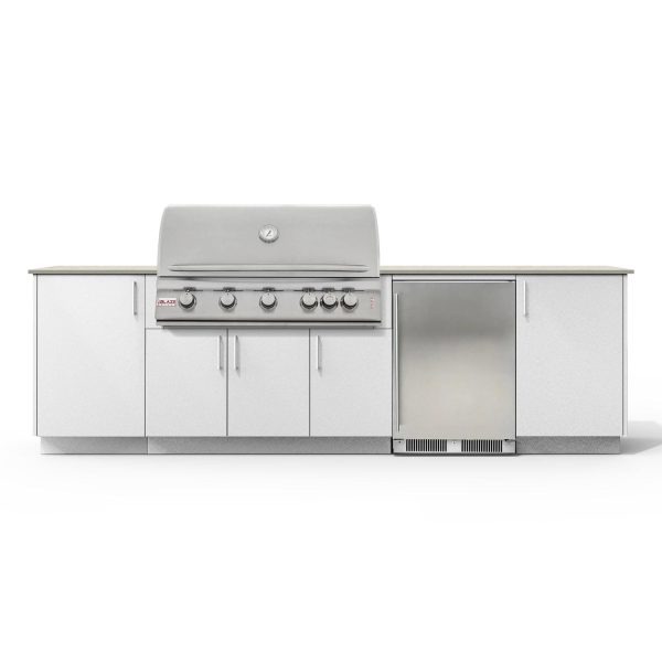 Urban Bonfire Horizon 40 Outdoor Kitchen w/ Blaze LTE Natural Gas Grill, Refrigerator, Danae Dekton Countertop & Chantilly Finish - B-Horizon-40-Blaze-Danae-Chantilly