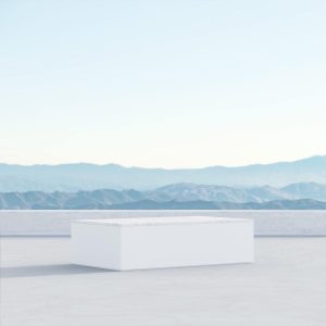 Porto Aluminum Coffee Table in White by Azzurro Living