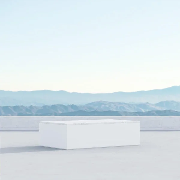 Porto Aluminum Coffee Table in White by Azzurro Living