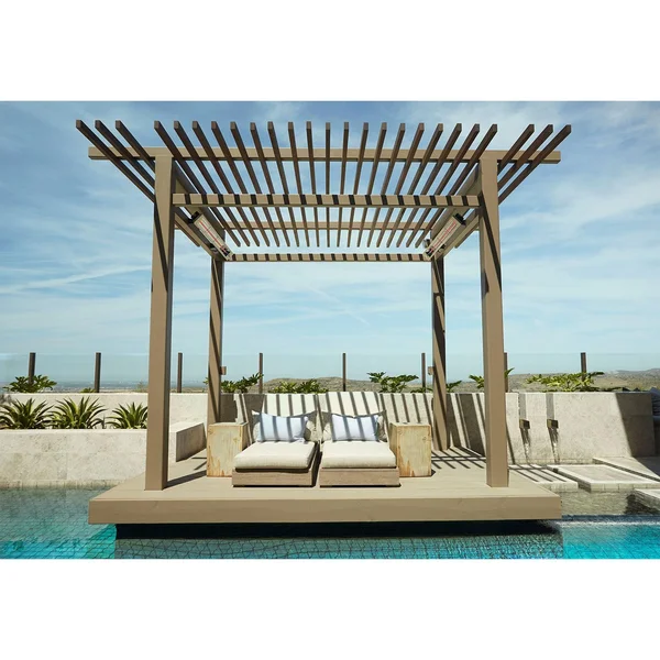 Infratech Slimline Series 63 1/2-Inch 3000W Single Element Electric Infrared Patio Heater - 277V - Silver - SL3027SV