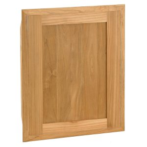 Pacific Teak Shaker 18-Inch Teak Wood Single Access Door - Vertical - AD1-18S