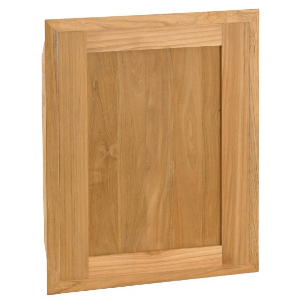 Pacific Teak Shaker 18-Inch Teak Wood Single Access Door - Vertical - AD1-18S
