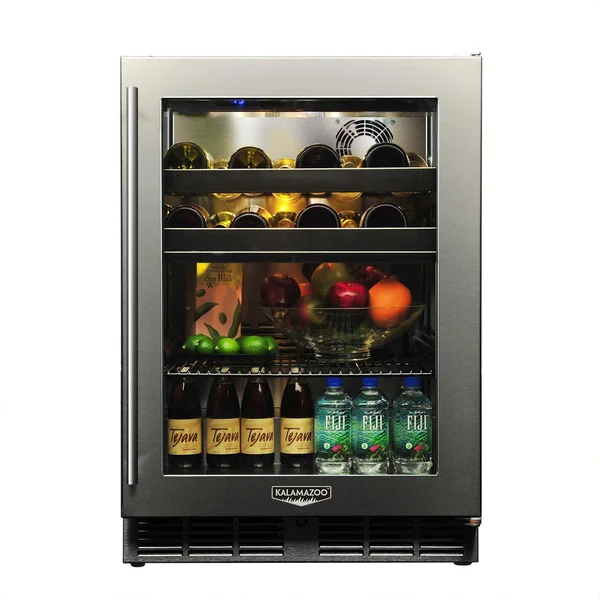 Kalamazoo Signature 24 Inch Dual-Zone Outdoor Refrigerator / Wine Chiller - Right Hinge - Marine-Grade - K-HP24CO-4-3R-M6