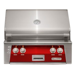 Alfresco ALXE 30-Inch Built-In Propane Grill With Rotisserie in Carmine Red - ALXE-30-LP-S3002