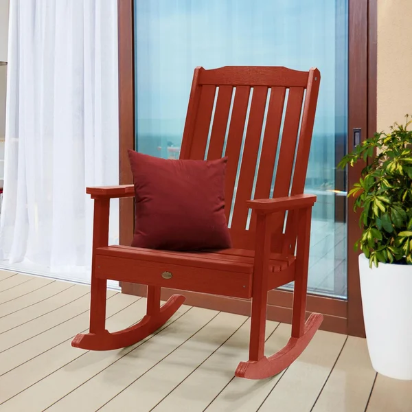 Hart Lane Recycled Plastic Rocking Chair in Rustic Red by Lakeview Outdoor Designs