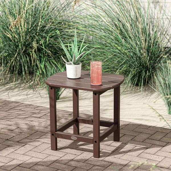 South Beach Recycled Plastic End Table in Mahogany by POLYWOOD