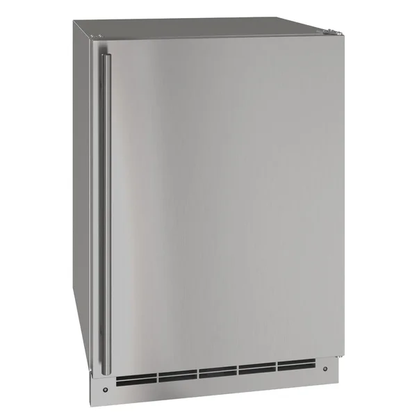 U-Line 24-Inch 5.4 Cu. Ft. Outdoor Rated Solid Door Refrigerator - Stainless Steel - UORE124-SS01A