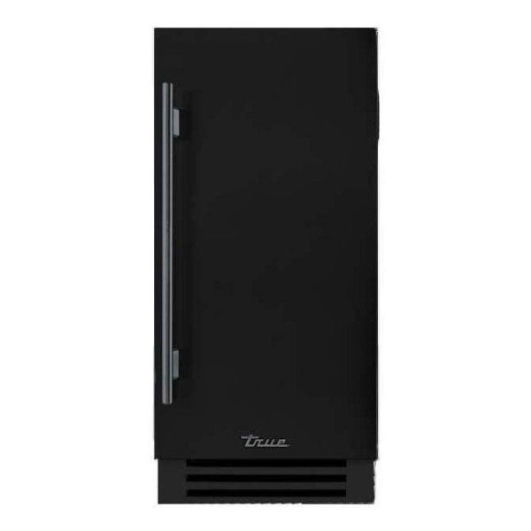 True ADA Height 15 Inch 75 Lb. Right Hinge Outdoor Ice Maker - Matte Black w/ Pewter Handle -  TUIADA-15-RS-A~027-H05