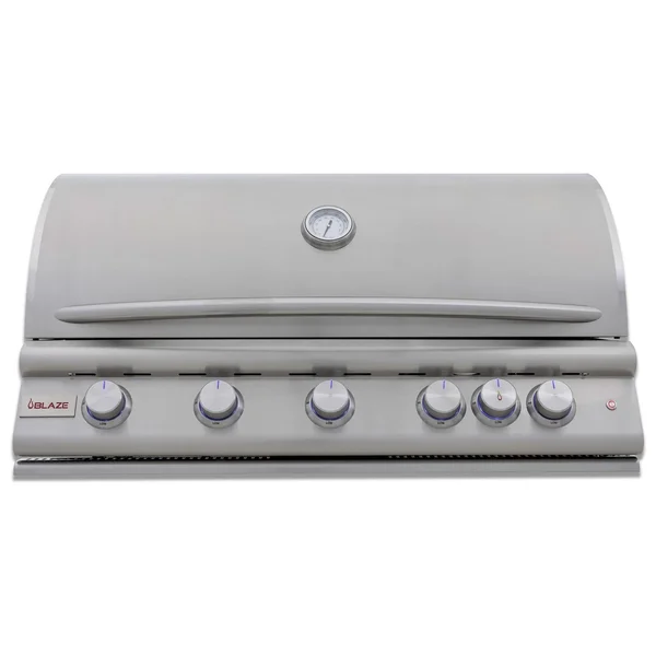 Blaze LTE+ 40-Inch 5-Burner Built-In Propane Gas Grill w/ Ceramic Flame Tamers