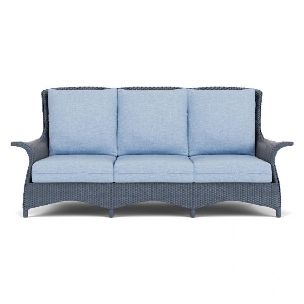 Mandalay Lloyd Loom Sofa in Denim Blue/Demo Skyway by Lloyd Flanders