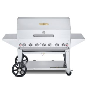 Crown Verity 48-Inch Mobile Propane Grill Pro Package - Bulk Tank - CV-MCB-48-SI BULK-PRO