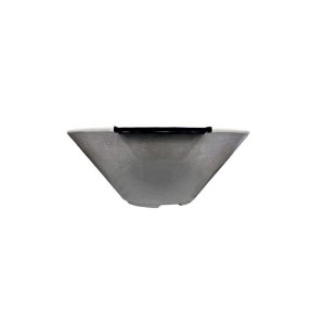 Scape Key 33 Inch Square GFRC Propane Fire Bowl in Natural Concrete by Lakeview Outdoor Designs
