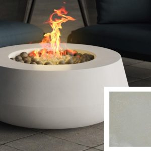 Rustic Road 42 Inch Round GFRC Propane Fire Pit Table in Natural by Lakeview Outdoor Designs