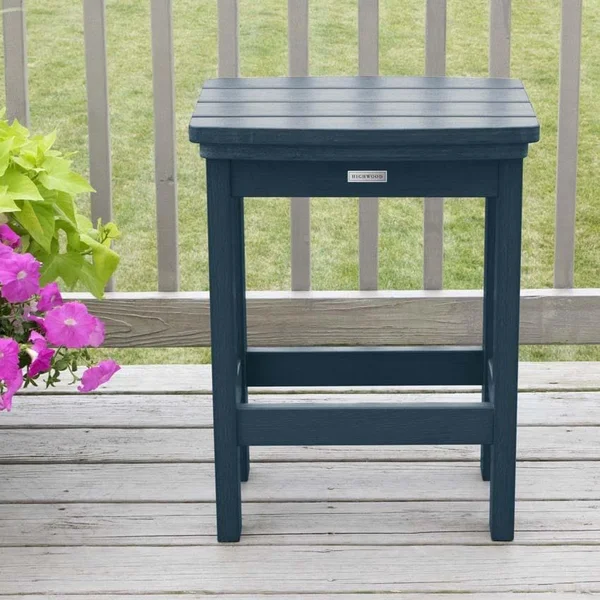 Hart Lane Recycled Plastic Bar Stool Counter Height in Nantucket Blue by Lakeview Outdoor Designs