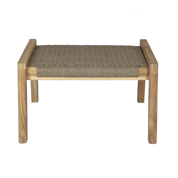 Admiral Teak Ottoman in Brown Sand by Royal Teak Collection