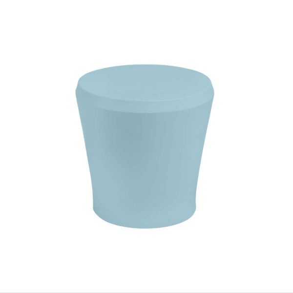 Affinity 18 Inch Round Polyresin End Table in Frost by Ledge Lounger