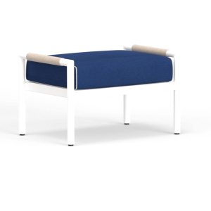 Sabbia Aluminum Ottoman in Echo Midnight w/ No Welt By Sunset West