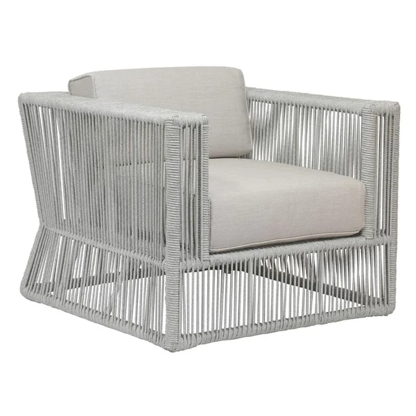 Miami Woven Rope Club Chair in Silver/Echo Ash by Sunset West