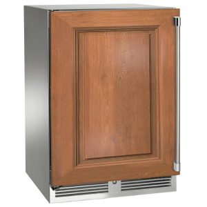 Perlick 24-Inch Signature Series Marine & Coastal Series Stainless Steel Panel Ready Outdoor Dual-Zone Wine Reserve W/ Door Lock - Left Hinge - HP24DM-4-2LL
