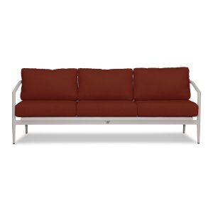 Midnight Cove 3 Person Aluminum Sofa in Urban Stone/Canvas Henna by Lakeview Outdoor Designs