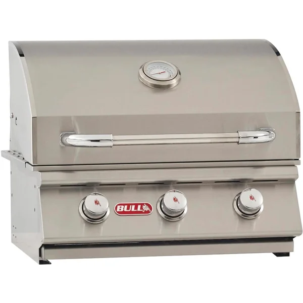 Bull Steer Premium 25-Inch 3-Burner Built-In Natural Gas Grill - 69009