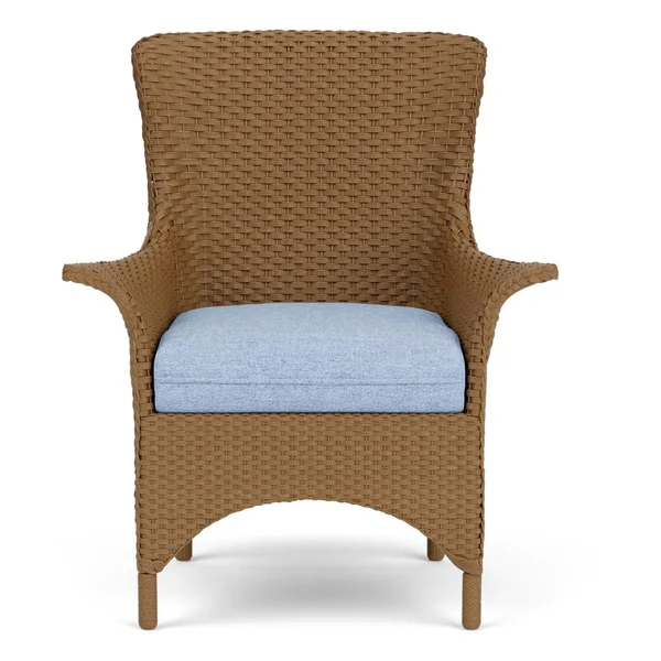 Mandalay Wicker Dining Arm Chair in Hickory/Demo Skyway By Lloyd Flanders