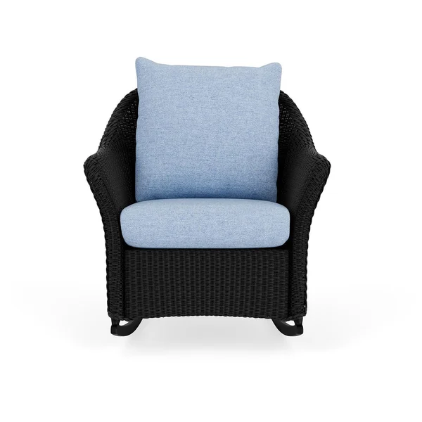 Weekend Retreat Lloyd Loom Rocking Chair in Ebony/Demo Skyway by Lloyd Flanders