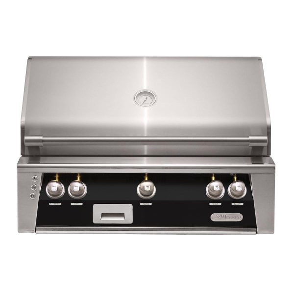 Alfresco ALXE 36-Inch Built-In Natural Gas Grill With Sear Zone And Rotisserie in Jet Black Gloss - ALXE-36SZ-NG-S9005
