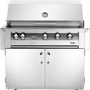 Vintage Grills 42 Inch Stainless Steel Natural Gas Grill with Sear Zone and 2-Door Cart - VBQ42SZG-N-1-KIT