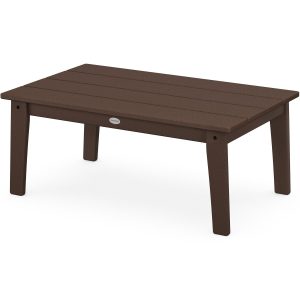 Lakeside 36 X 22 Inch Rectangular Recycled Plastic Coffee Table in Mahogany by POLYWOOD
