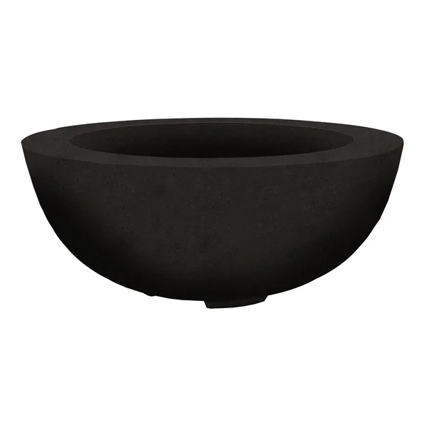 Valley Bay 8 39 Inch Round GFRC Natural Gas Fire Bowl in Ebony by Lakeview Outdoor Designs