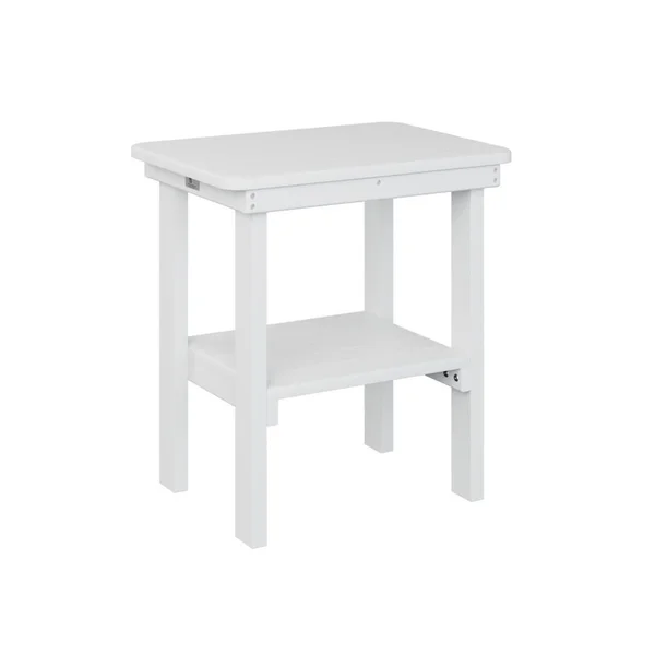 Recycled Plastic End Table in White by Berlin Gardens