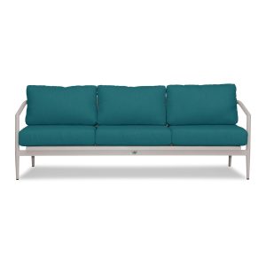 Midnight Cove 3 Person Aluminum Sofa in Urban Stone/Spectrum Peacock by Lakeview Outdoor Designs